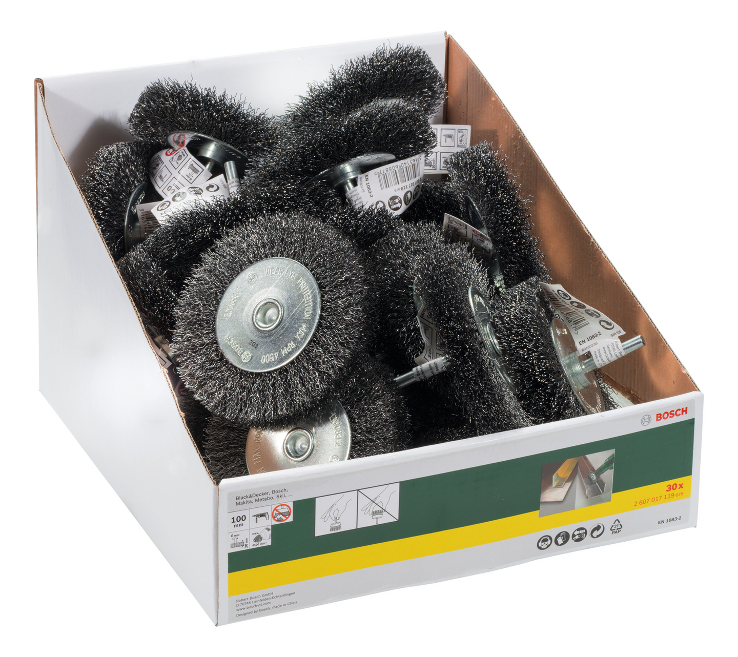 SKIVSTÅLBORSTE BOSCH VÅGF 100X20MM B, ULK PL