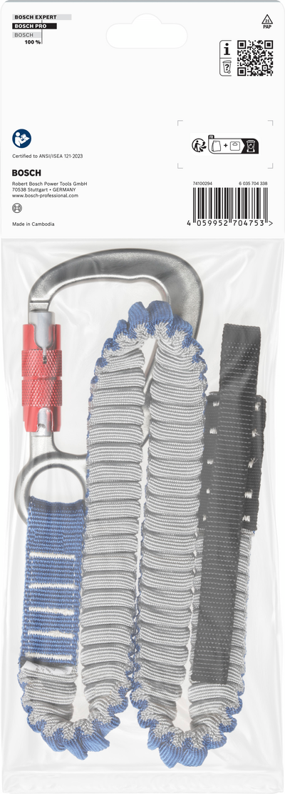SÄKERHETSLINA BOSCH 1 KARBINHAKE, PRO 16KG