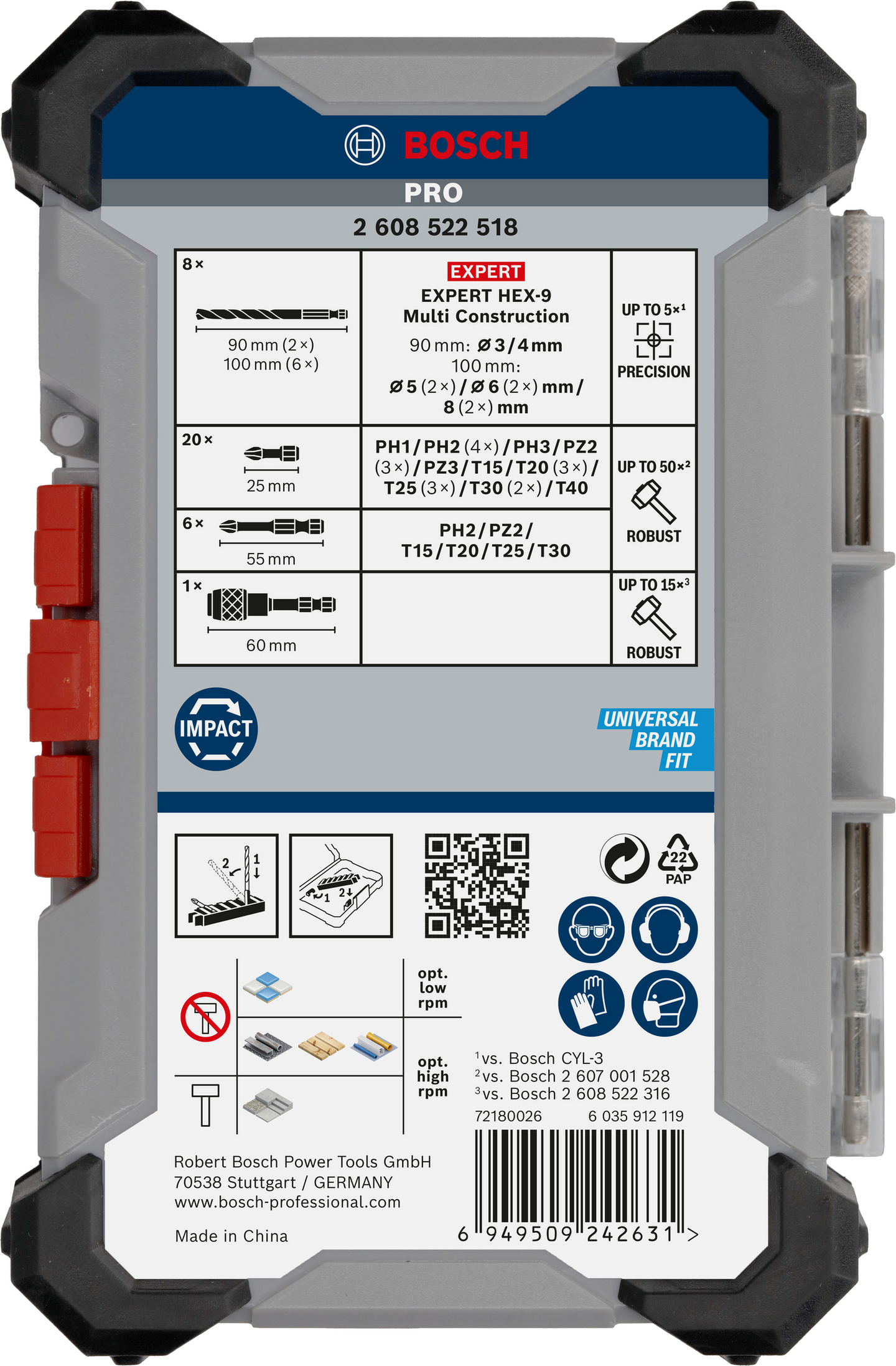 BORR-/BITSSET BOSCH IMPACT MULTICON, 35 DELAR