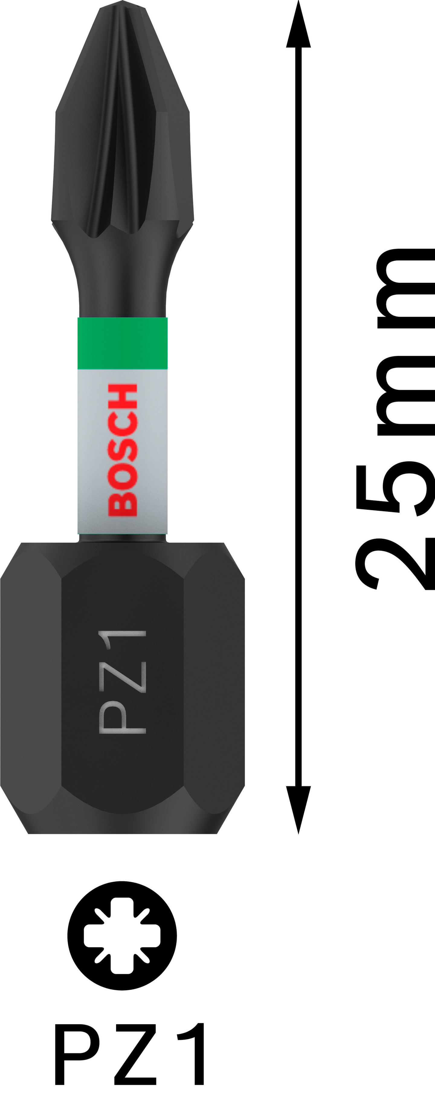 BITS BOSCH PZ1 IMPACT 25MM 2ST