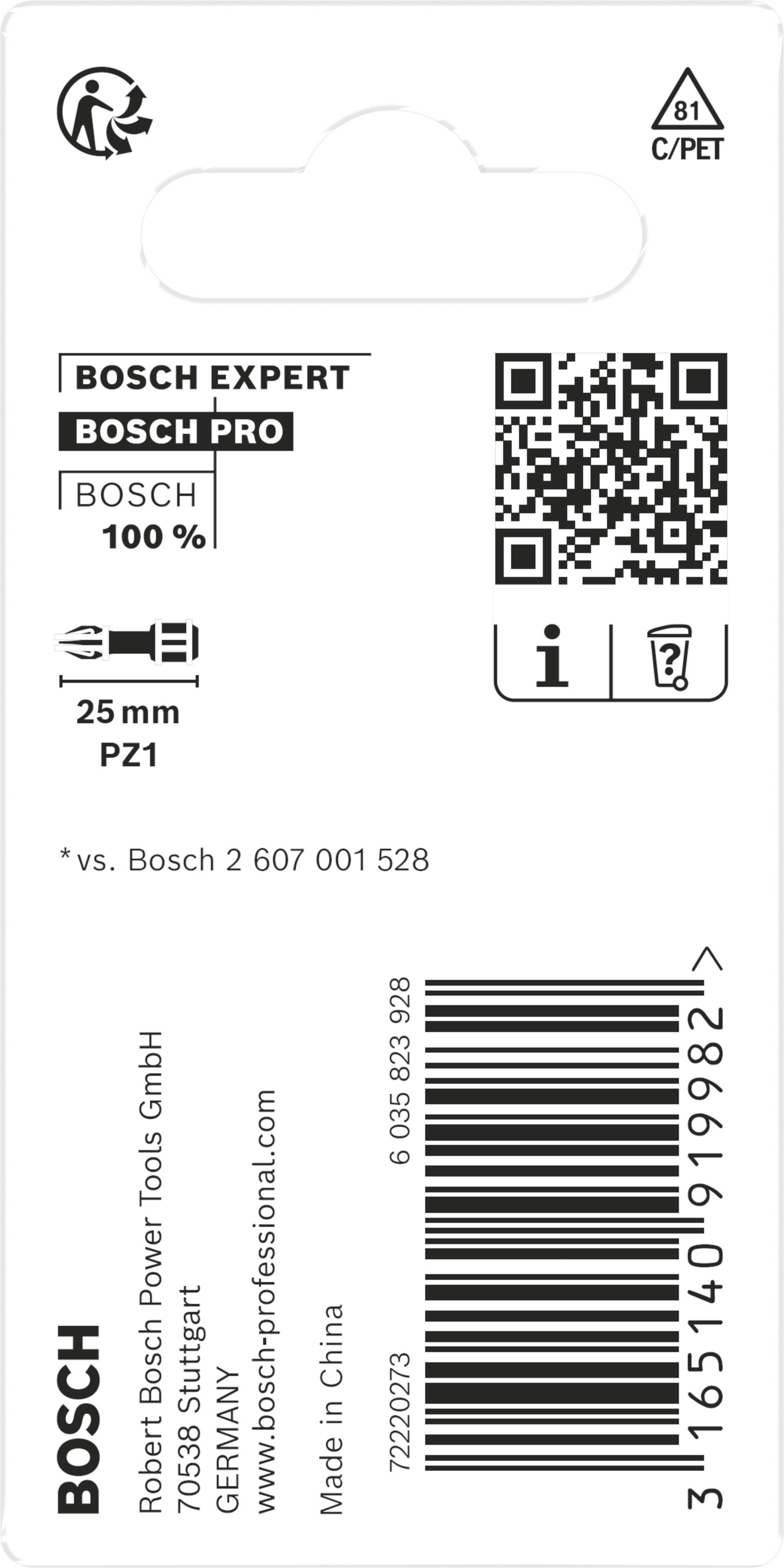 BITS BOSCH PZ1 IMPACT 25MM 2ST