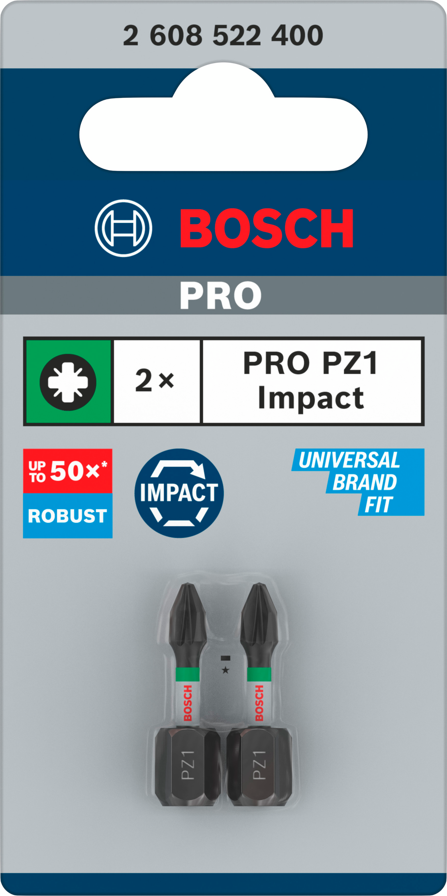 BITS BOSCH PZ1 IMPACT 25MM 2ST