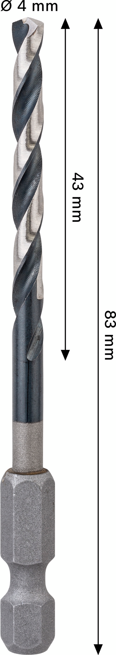 Iskevä metalliporanterä Bosch PRO HSS-G 4x43x83mm