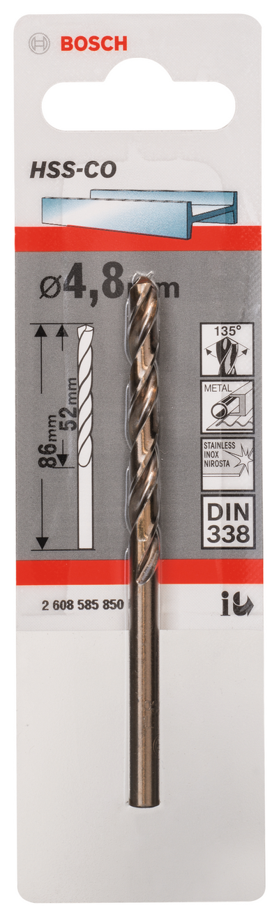 METALLBORR BOSCH HSS-CO S 4,8X86MM 5ST