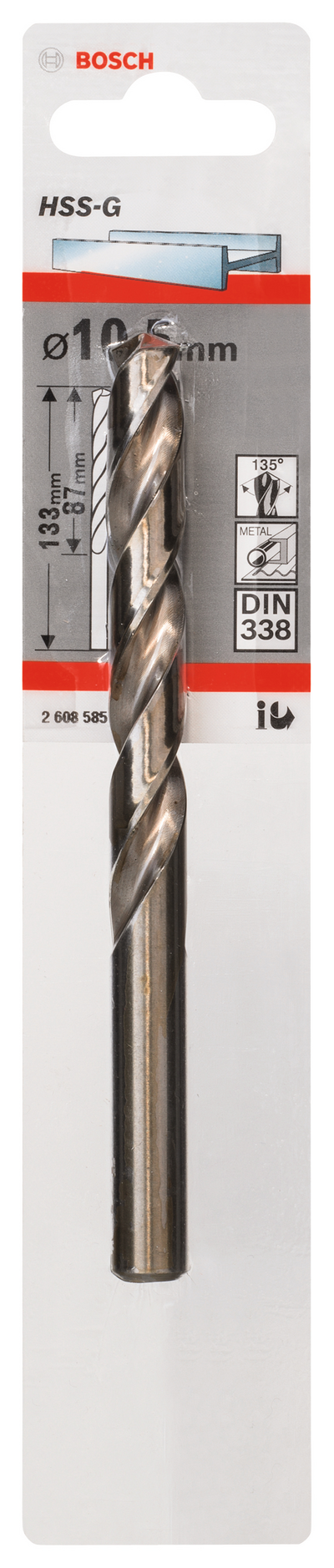METALLBORR BOSCH HSS-G S 10,5X133MM