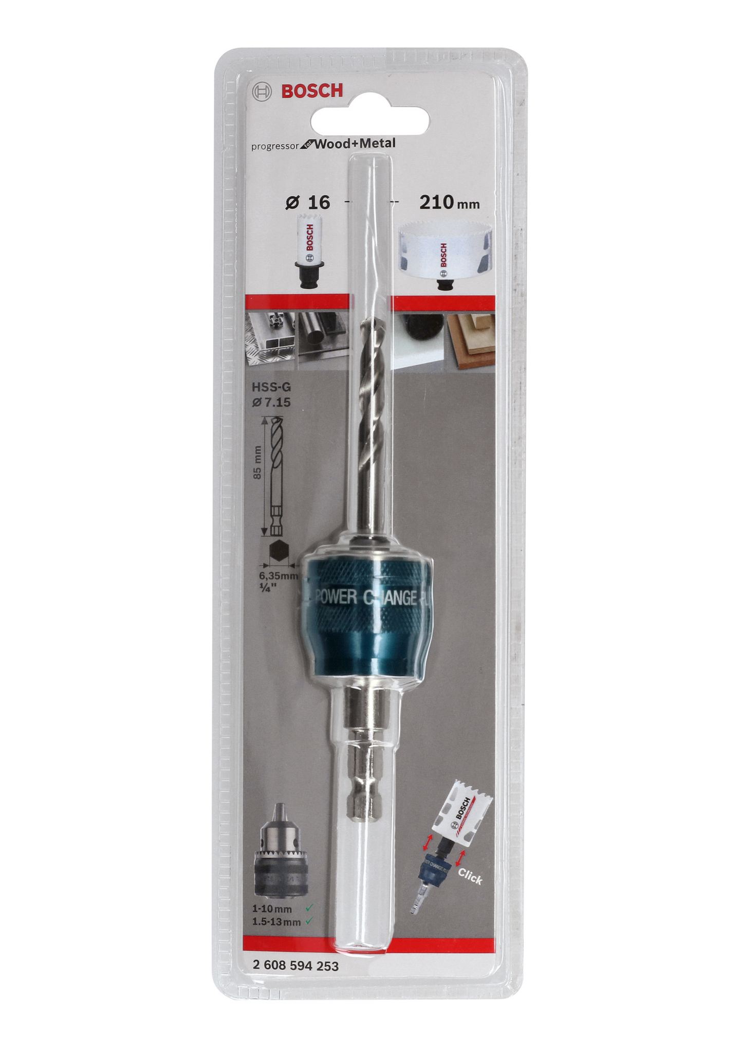 HÅLSÅGADAPTER PCP 8,7MM HSS-G 7,15X85MM