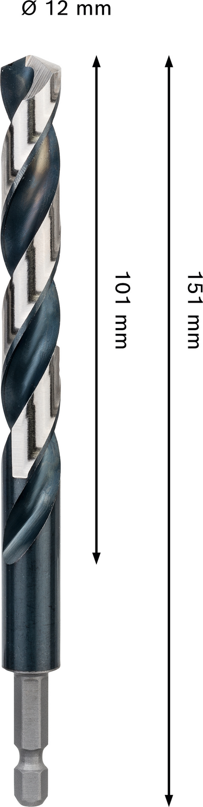 Iskevä metalliporanterä Bosch PRO HSS-G 12x101x151mm