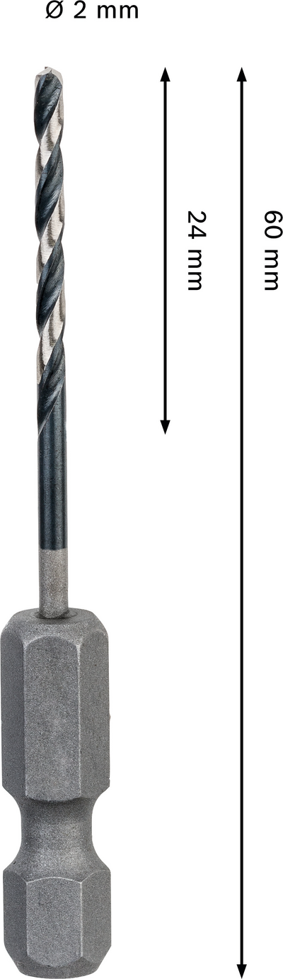 Iskevä metalliporanterä Bosch PRO HSS-G 2 x 24 x 60 mm