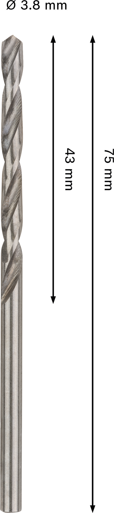 Metalliporanterä Bosch PRO HSS-G 3,8x43x75mm 2 kpl