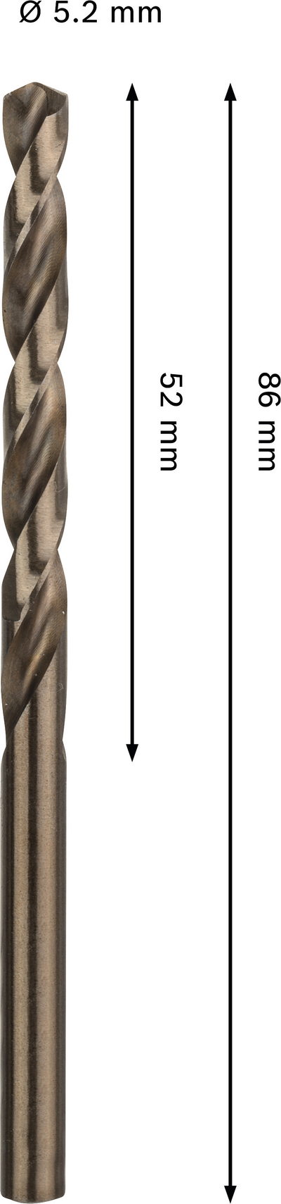Metalliporanterä Bosch PRO HSS-CO 5,2x52x86mm