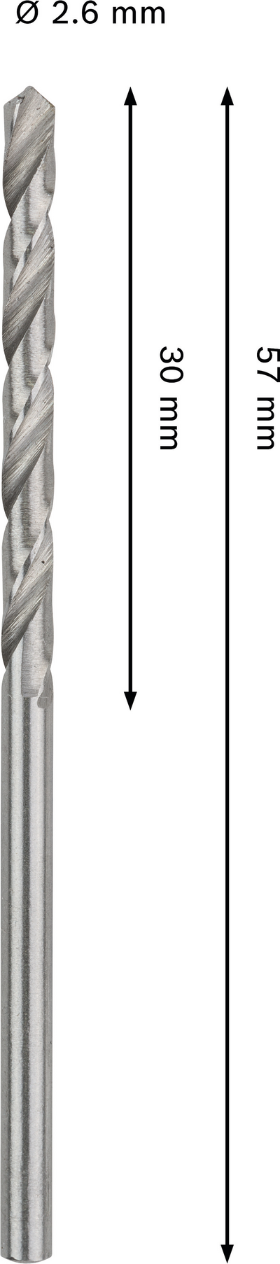 Metalliporanterä Bosch PRO HSS-G 2,6x30x57mm 2 kpl