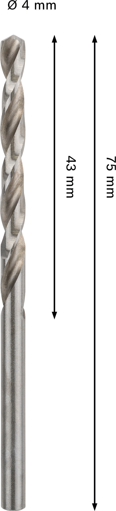 Metalliporanterä Bosch PRO HSS-G 4x43x75mm 2kpl