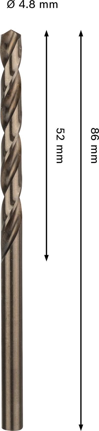 Metalliporanterä Bosch PRO HSS-CO 4,8x52x86mm
