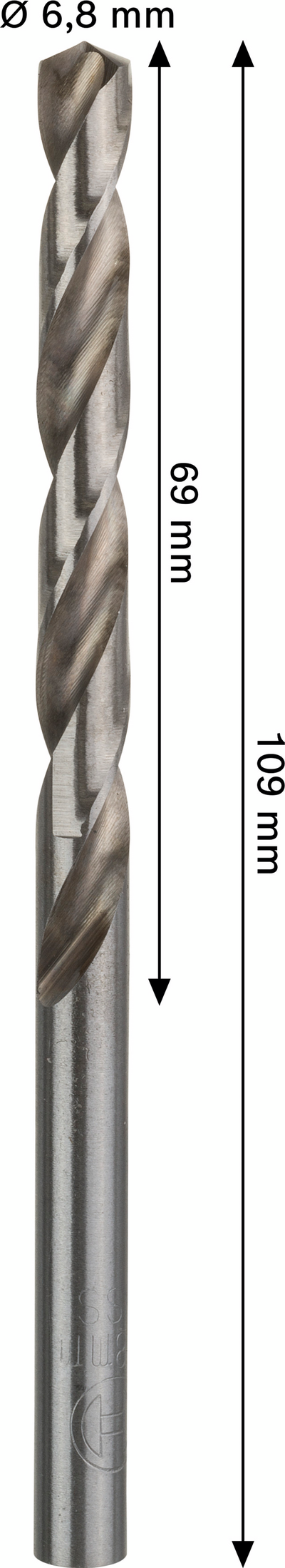 Metalliporanterä Bosch PRO HSS-G 6,8x69x109mm