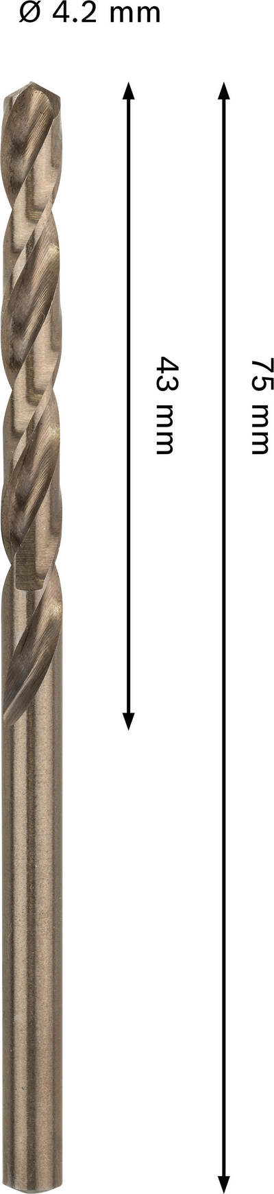 Metalliporanterä Bosch PRO HSS-CO 4,2x43x75mm