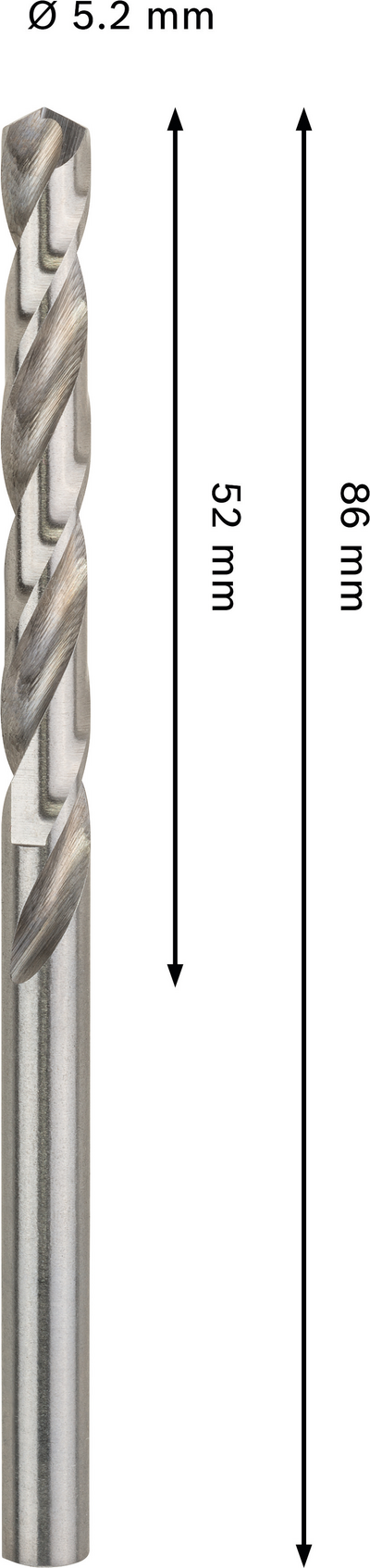 Metalliporanterä Bosch PRO HSS-G 5,2x52x86mm