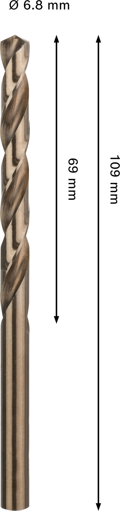 Metalliporanterä Bosch PRO HSS-CO 6,8x69x109mm