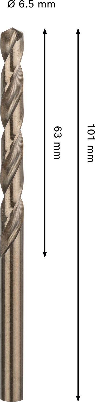 Metalliporanterä Bosch PRO HSS-CO 6,5x63x101mm