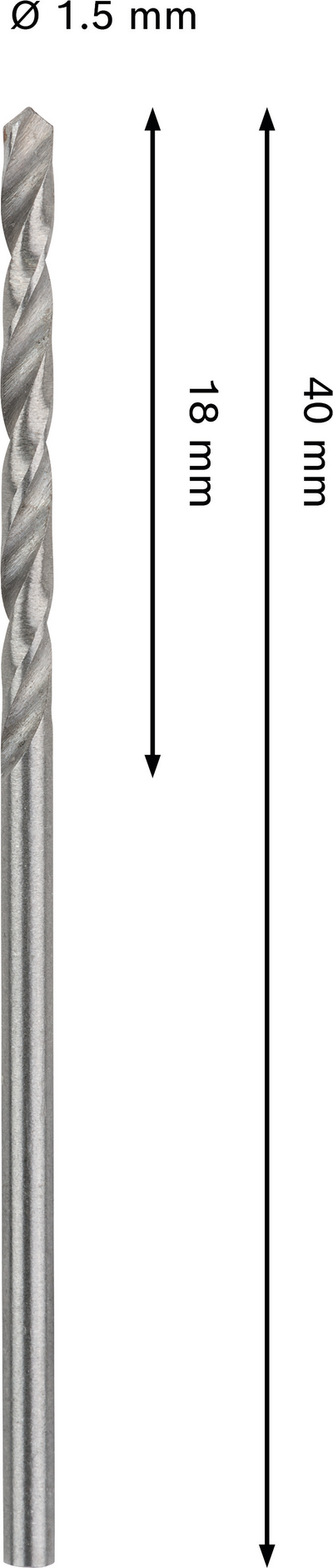 Metalliporanterä Bosch PRO HSS-G 1,5x18x40mm 2kpl