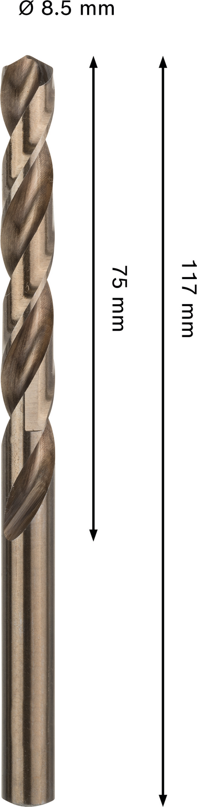 Metalliporanterä Bosch PRO HSS-CO 8,5x75x117mm