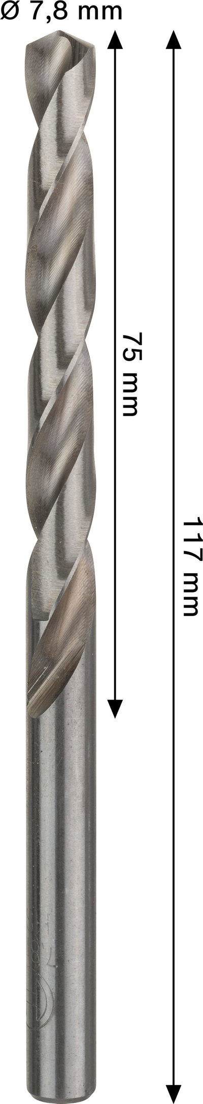 Metalliporanterä Bosch PRO HSS-G, 7,8x75x117mm