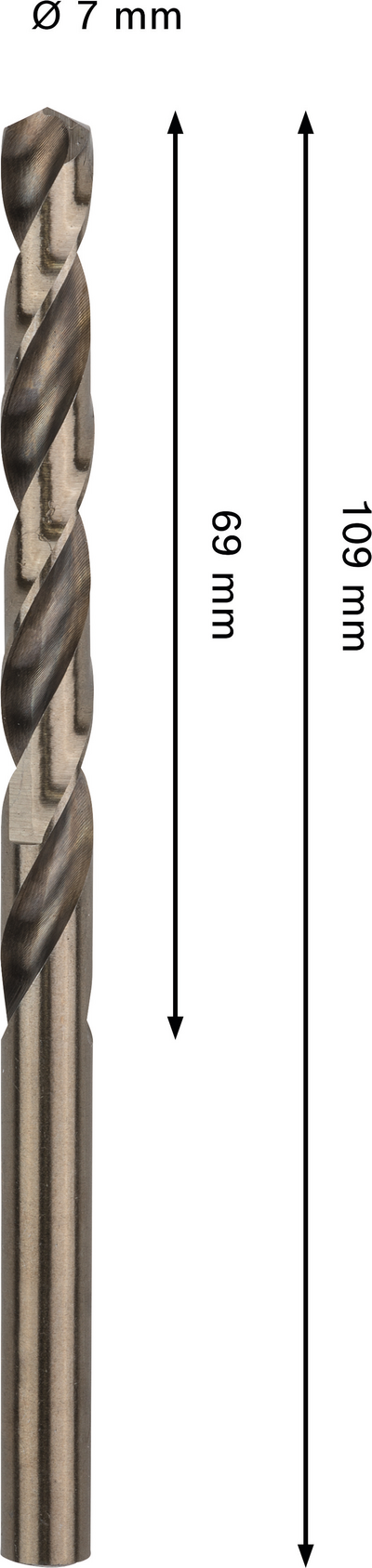 Metalliporanterä Bosch PRO HSS-CO 7x69x109mm