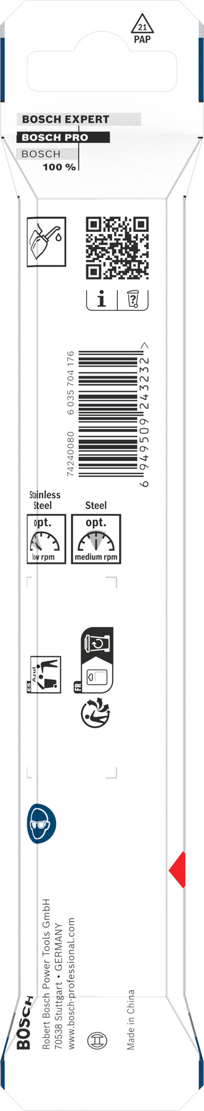Metalliporanterä Bosch PRO HSS-CO, 9,5x81x125mm
