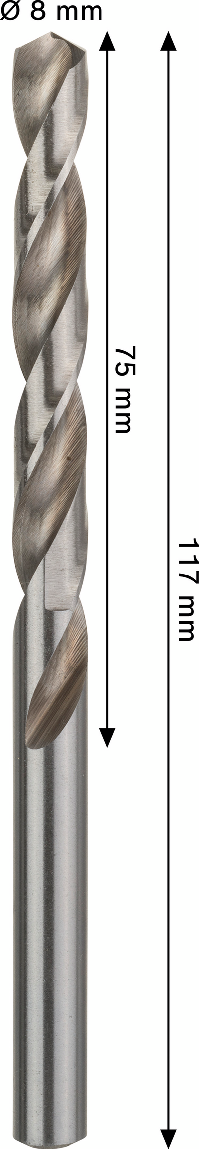 Metalliporanterä Bosch PRO HSS-G 8x75x117mm