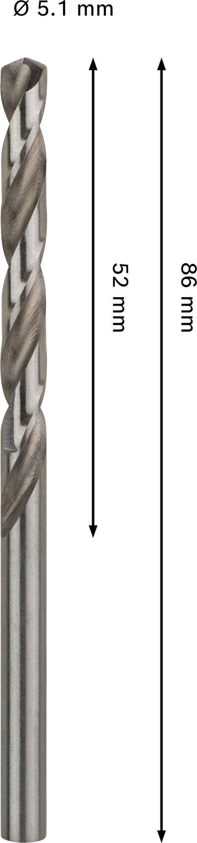 Metalliporanterä Bosch PRO HSS-G 5,1x52x86mm