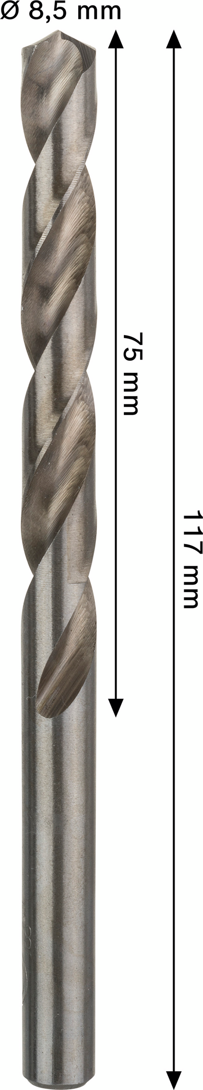 Metalliporanterä Bosch PRO HSS-G 8,5x75x117mm