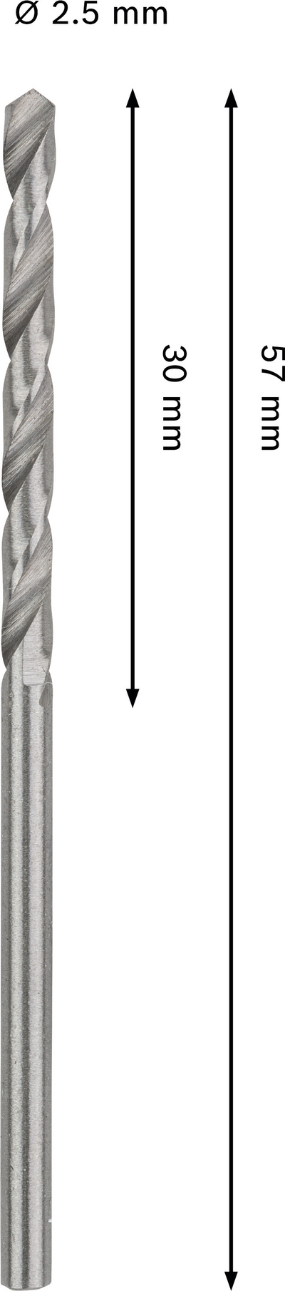 Metalliporanterä Bosch PRO HSS-G 2,5x30x57mm 2kpl