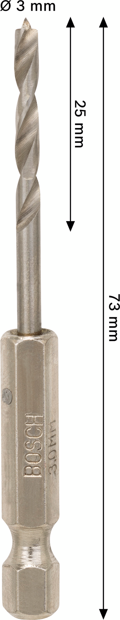 Puuporanterä Bosch PRO HSS 3x25x73mm