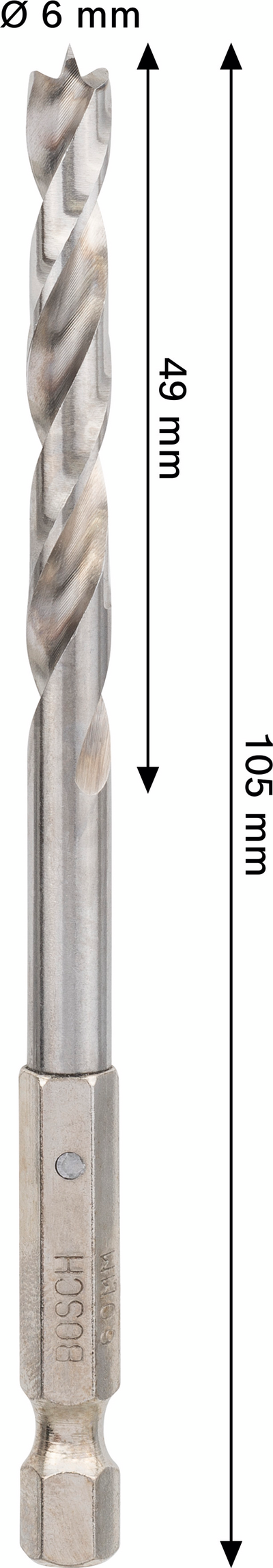 Puuporanterä Bosch PRO HSS 6x49x105mm