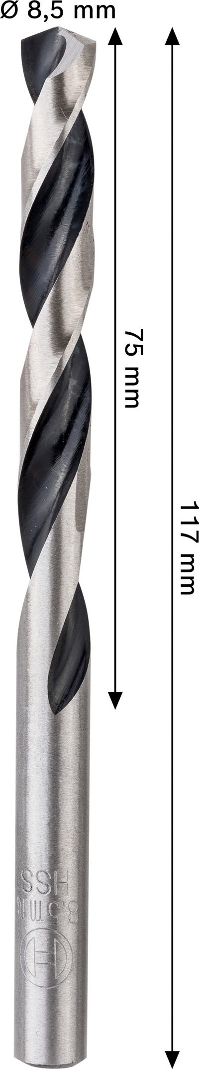 Metalliporanterä Bosch HSS PointTeQ 8,5x75x117mm