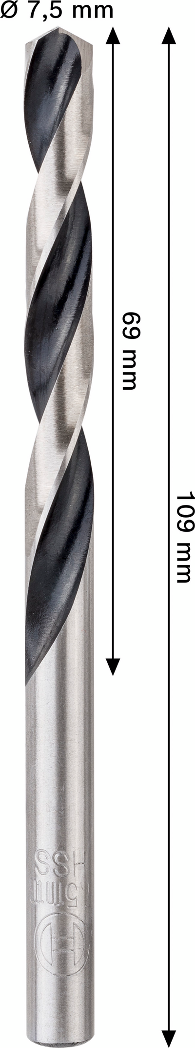 Metalliporanterä Bosch HSS PointTeQ 7,5x69x109mm