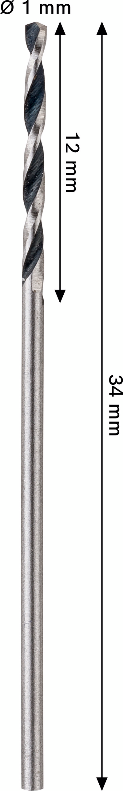 Metalliporanterä Bosch HSS 1x12x34mm CYL-varsi 2kpl