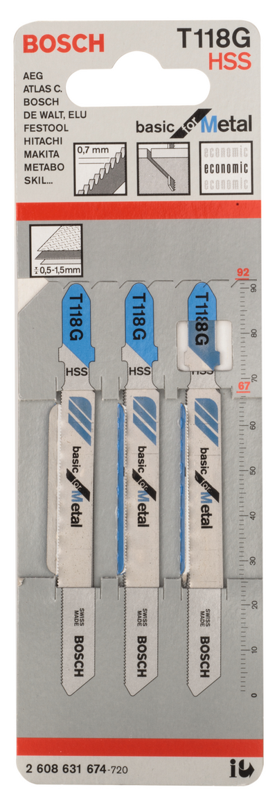 STICKSÅGBLAD T118G 3ST METALL