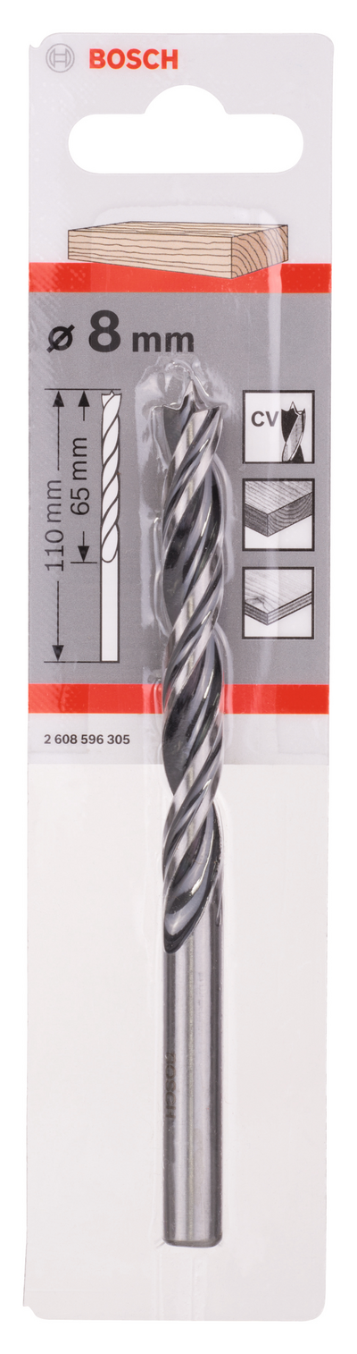 TRÄSPIRALBORR  8X65X110MM