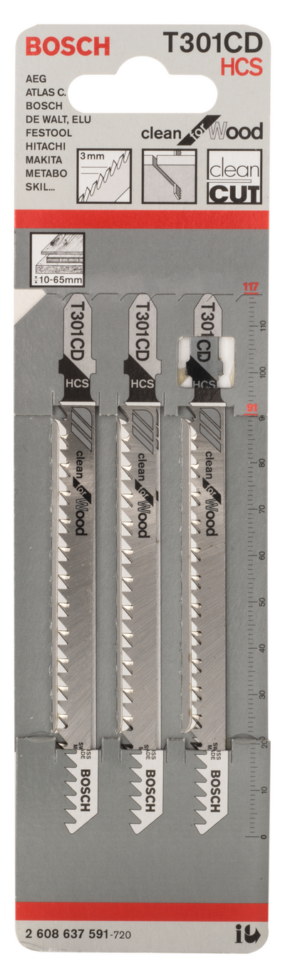 STICKSÅGBLAD BOSCH T301CD TRÄ 3P