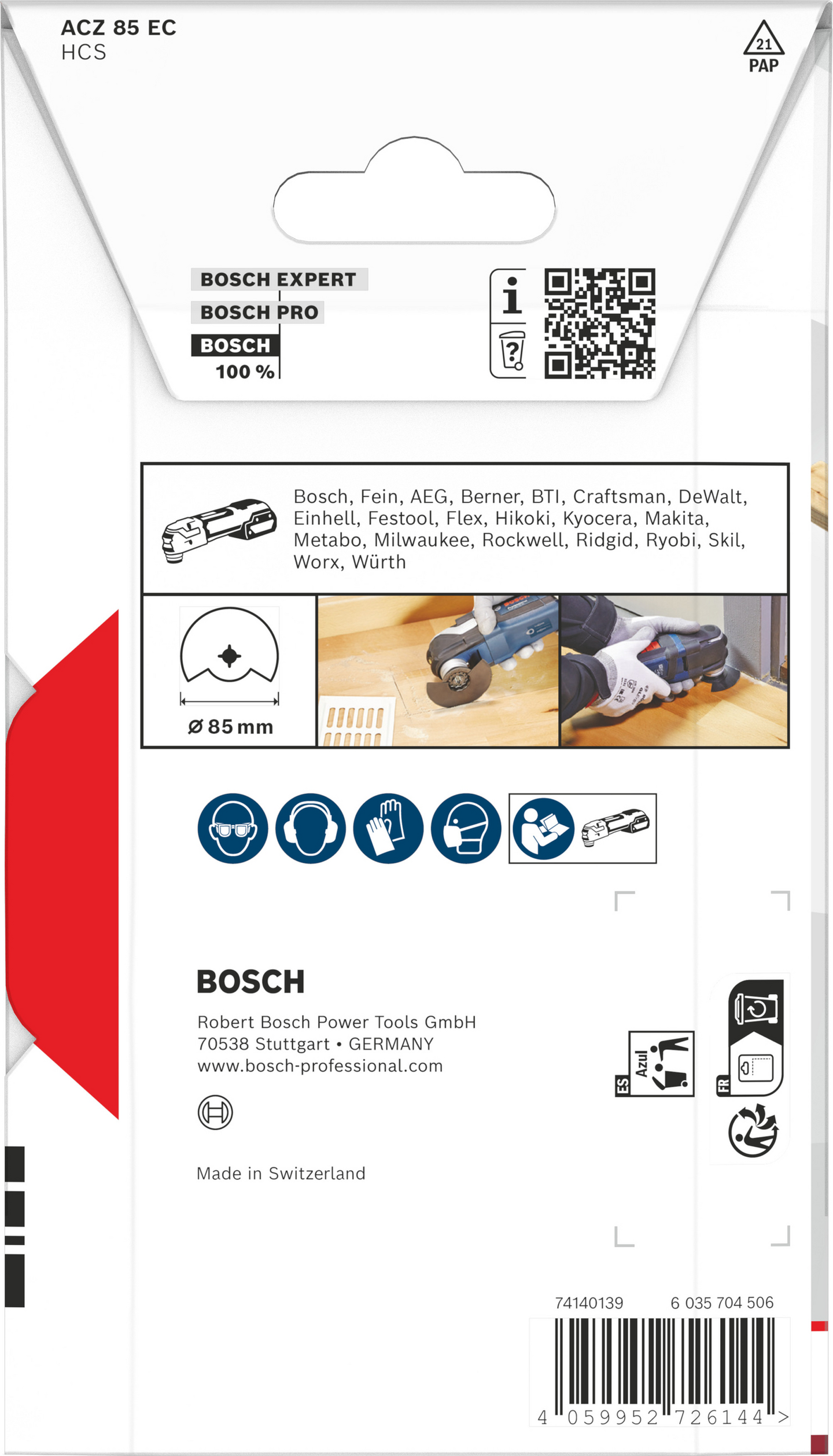 Monitoimikoneen segmenttisahanterä Bosch puu Starlock ACZ 85 EC 85mm