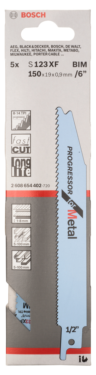 TIGERSÅGBLAD BOSCH S123XF PROG METAL 5P