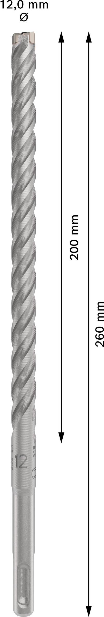 Poravasaranterä Bosch PRO SDS+ 5X 12x200x260mm