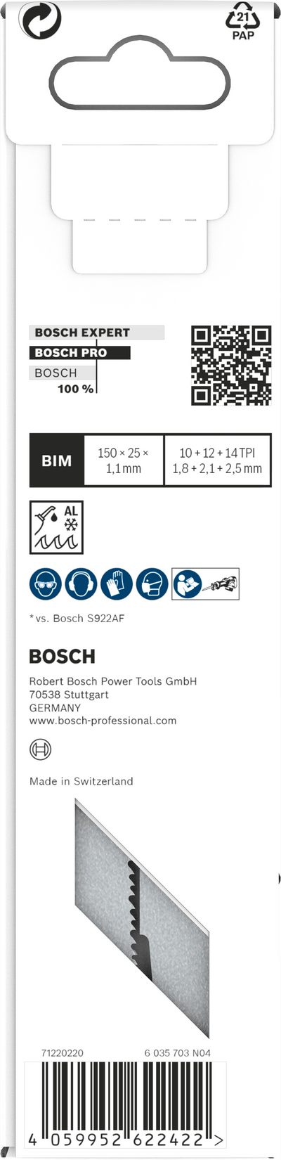 TIGERSÅGBLAD BOSCH S937HBF METAL 150, 5ST