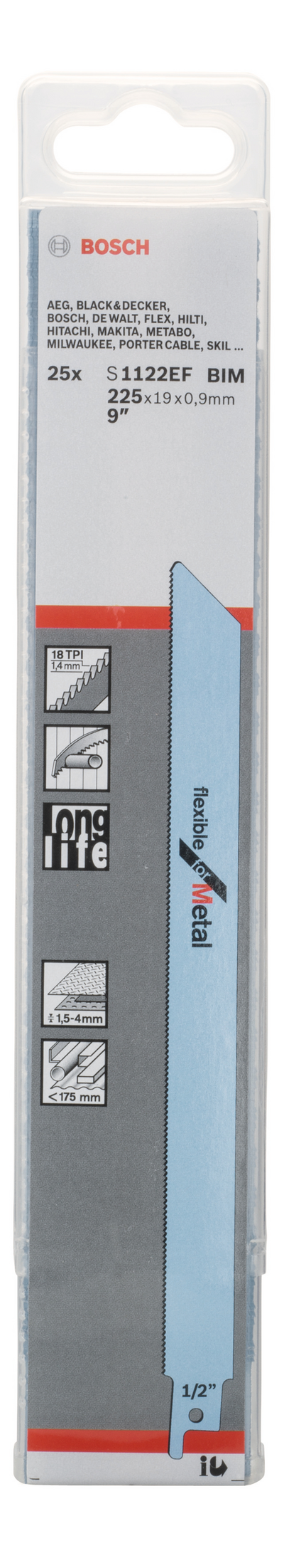 TIGERSÅGBLAD BOSCH S1122EF FLEXIBLEMETALL 25ST