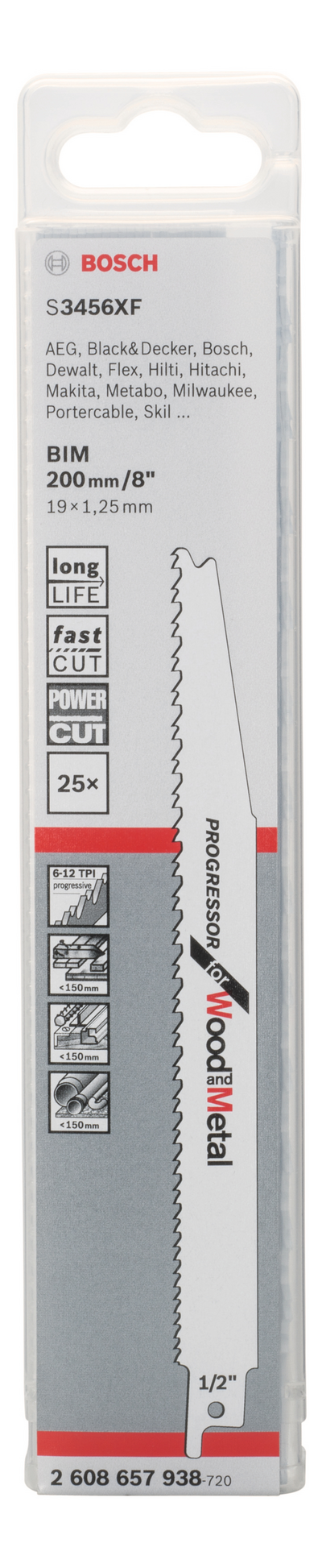 TIGERSÅGBLAD S3456XF TR/MET 25 25ST/FRP