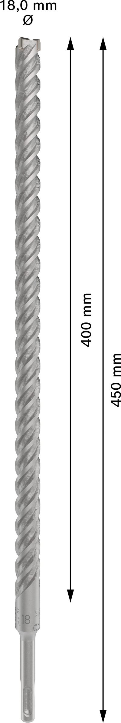 Poravasaranterä Bosch PRO SDS+ 5X 18x400x450mm