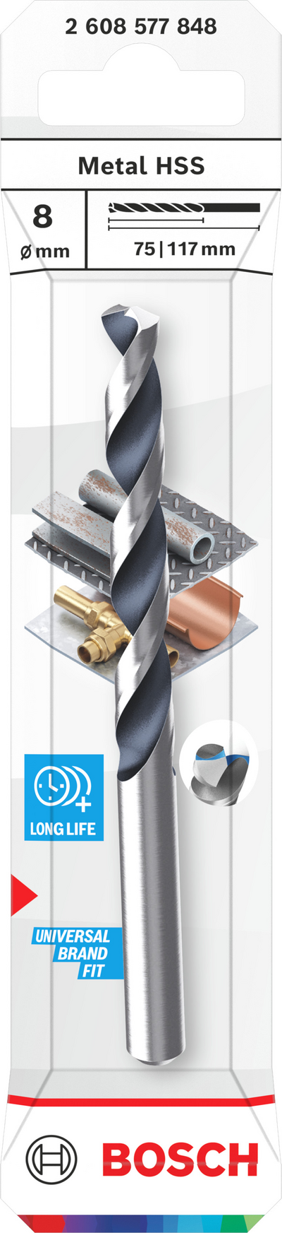 METALLBORR BOSCH HSS 8,0MM