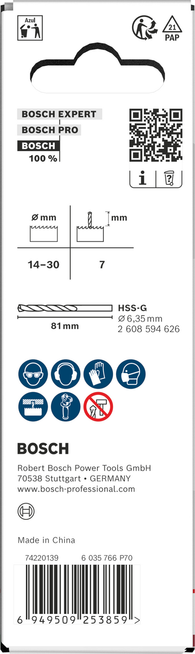 Reikäsahan adapteri Bosch 14-30x44mm 6,35mm kara