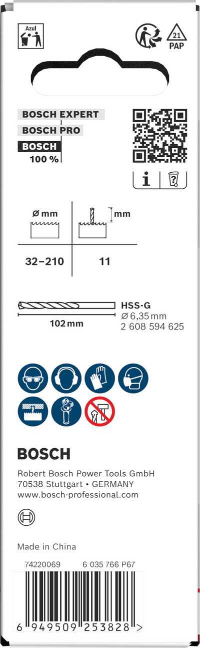 Reikäsahan adapteri Bosch 32-210x44mm 11mm kara