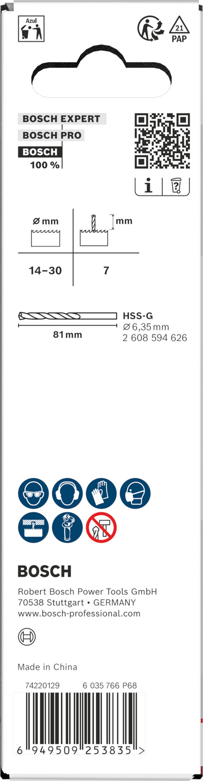 Reikäsahan adapteri Bosch 14-30x44mm SDS-Plus